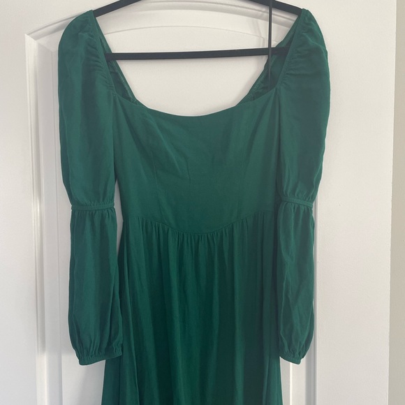 Reformation Mica Midi Dress in Emerald - Picture 10 of 11